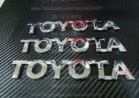 พลาสติกชุบโครเมี่ยม คำว่า TOYOTA ขนาด 2.7x16.3 ซม.