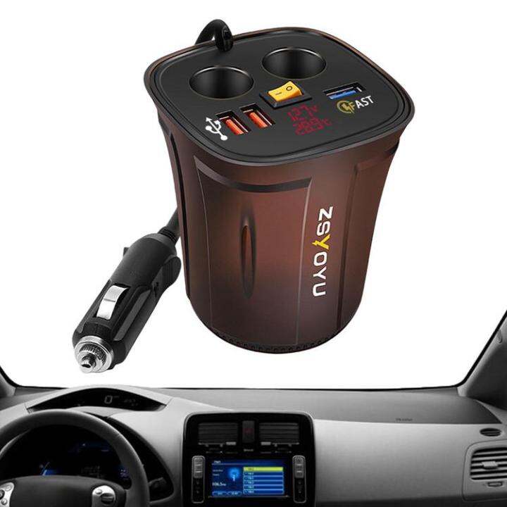 usb-car-chargers-multi-port-car-charger-adapter-with-fast-charging-convenient-usb-car-charger-adapter-digital-display-car-charger-for-all-types-of-cars-trucks-and-suvs-brilliant