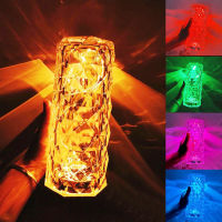 Crystal Table Lamp Rose Light Projector 316 Colors Adjustable Romantic Diamond Atmosphere Light USB Bedroom Touch Night Light