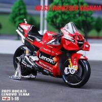 Maisto 1:18 2021 Ducati Lenovo Tim #63 Francesco Bagniaia #43 2018 Berlisensi Simobil Logam Puran Koleksi Mainan Sepeda โมเดลมอเตอร์