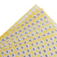 Wholesale Stock Paper Self-Adhesive Size Labels For Clothing Garment Shoes Size Sticker Tags Sticker Size Label Xs/S/M/L/Xl Size Stickers Labels