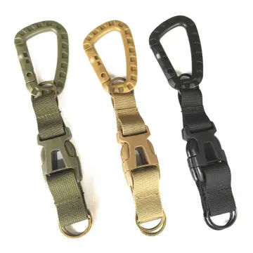 Molle Tactical Carabiner Backpack Belt Hook Quickdraw Survival EDC Nylon  Clip