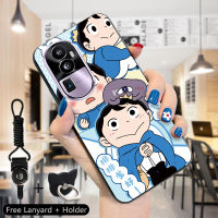 เคส PMP สำหรับ OPPO Reno10 Pro + 5G เคส Hp Oppo Reno10 Pro + 5G (แหวนใส่นิ้ว + เชือกเส้นเล็ก) เคสการ์ตูนอะนิเมะของพระมหากษัตริย์ Poggi เคสโทรศัพท์ป้องกัน TPU ซิลิโคนกันกระแทกสำหรับเด็กผู้หญิงและเด็กผู้ชาย