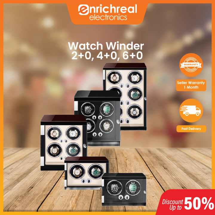 Luxury 2+0 4+0 6+0 Classic Wood Vertical Quad Automatic Watch Winders