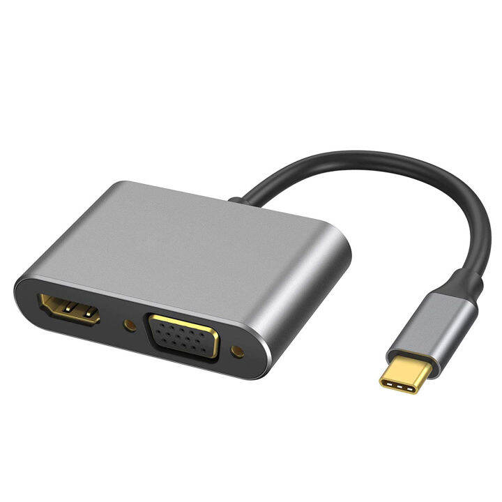 yeqinhuia-type-c-เป็น-hdmi-compatible-hdmi-เข้ากันได้แท่นวางมือถือ4k-hd-compatible-type-c-to-hdmi-compatible-vga-แท่นวางมือถือความเร็วสูงสำหรับปลั๊กแอนด์เพลย์อุปกรณ์คอมพิวเตอร์