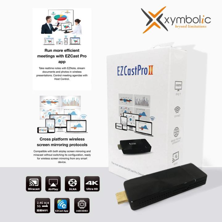 EZCast Pro II Dongle 1 to Many Screen Mirroring TV Stick HDMI WiFi