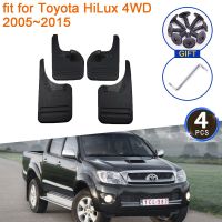 บังโคลนรถสำหรับ Toyota HiLux 4WD 2005 ~ 2015อุปกรณ์เสริมรถบรรทุกต้นแบบ2006 2007 2008 2009 2010 2011 2012 2013 2014ที่ปัดโคลนแผ่นบังโคลนรถ