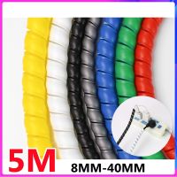 5M Line Organizer Pipe Wear-resistant Spiral Wound Tube Wire Cable Protection Sleeve Plastic Spiral Wrap Winding Protector