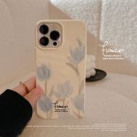 Blue tulip Protect your phone case against drops tpu soft Case For iPhone11 12 13 Pro Max  X Xr Xs Max 7 8 Plus Se 2020