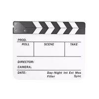 Green Plus สเลทฟิล์ม (ขาว ดำ) อะคริลิคแท้ slate film แคลปบอร์ดถ่ายภาพยนต์ Clapboard