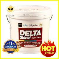 สีน้ำทาภายนอก DELTA DELTASHIELD BASE A กึ่งเงา 2.5 แกลลอนWATER-BASED EXTERIOR PAINT DELTA DELTASHIELD BASE A SEMI-GLOSS 2.5GAL **บริการเก็บเงินปลายทาง**