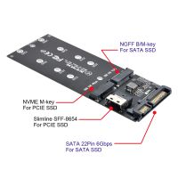 【Chat-support】 System Zone อะแดปเตอร์22Pin Jimier SATA SFF-8654ชุด U2 M.2 NGFF M-Key เพื่อ Slimline NVME อะแดปเตอร์ SATA เอสเอสดีเอสเอสดีของเครื่องพีซีสำหรับเมนบอร์ด...