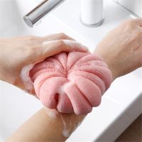 Bath Bubble Ball Exfoliating Scrubber Soft Shower Mesh Foaming Sponge Body Pumpkin Bath Ball Bathroom Accessories NewTH