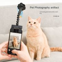 Pet Selfie Stick Dog Cat Photography Training Toy Photo Artifact Cat Dog Look Lens Mobile Phone Camera Bracket Selfie Clip