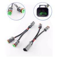 4X Y Type Leads Deutsch DT DTP 2 Pin Socket Adapter for LED Pod Work Light Retrofit Connectors Wiring Harness