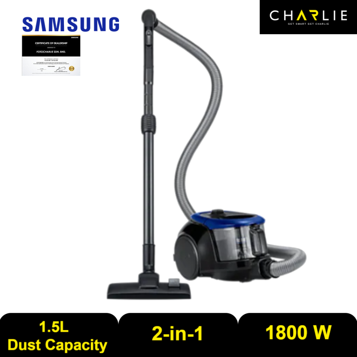 SAMSUNG VC18M2120SB/ME 1800W CANISTER BAGLESS VACUUM CLEANER WITH ...