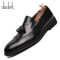 Big Size 38-48 Men Brogue British Oxford Dress Shoes Male Gentleman PU Leather Footwear Zapatos Hombre Flats Tassel Men Loafers