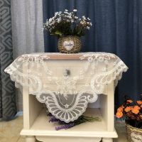 【CW】European Style Lace Fabric Embroidered Square Tablecloth Set Refrigerator Furniture Appliances Kitchen Table Cover Cloth Tapete