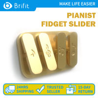 Brifit Piano Fidget Slider Metal Magnetic Fingertip Slider EDC Decompression Toy Piano Key Fingertip Seesaw Metronome ADHD Toy 解压玩具