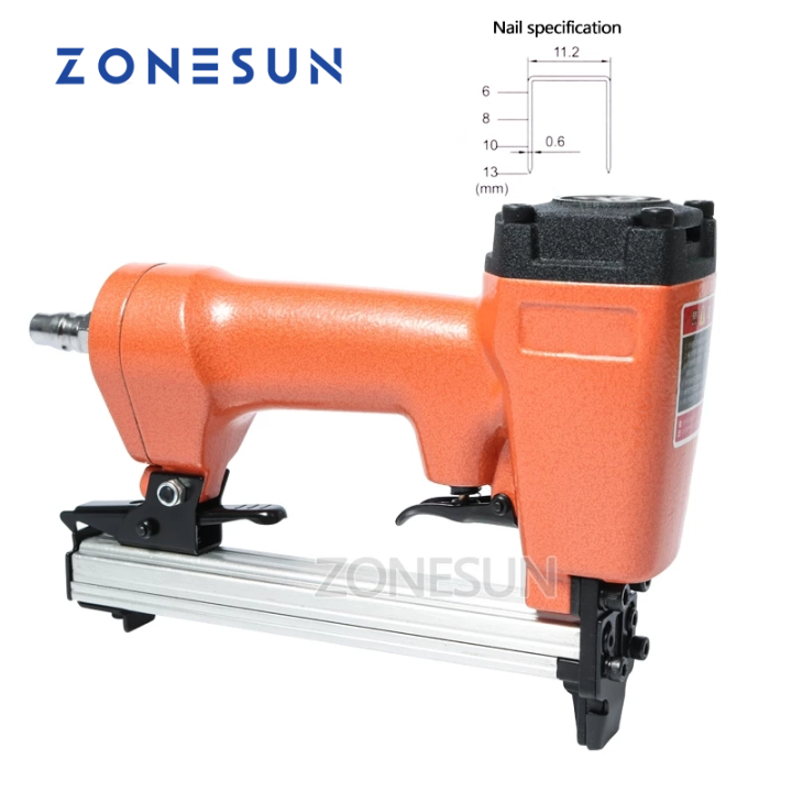 ZONESUN 1013J Pneumatic Staple Stapler Air Brad DoorShaped Nails