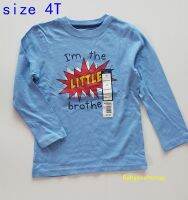 Fall Greek : เสื้อยืดแขนยาว the little brother  สีฟ้า *** 150 ฿ size : 4T