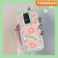 YIWESAN เคสสำหรับ Xiaomi Redmi โน๊ต9 Redmi เคส10X ลายการ์ตูนน่ารักสีชมพูฤดูร้อนลายมะนาวสีสันสดใสเคสโทรศัพท์โปร่งใสเคสกันกระแทกกันกระแทกเลนส์กล้องถ่ายรูปปิศาจน้อย