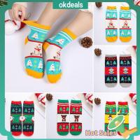 OKDEALS Female Warm Winter Comfortable Stockings Christmas Socks Santa Claus Elk Cotton sox