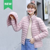 ZZOOI Women Ultra Light Down Jacket 90% White Duck Down Spring Outwear Hat Detachable Puffer Jacket Slim Coat Female Clothing