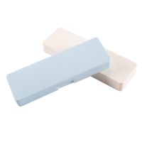 Pencil case without printing style simple PP frosted solid color small fresh creative student desktop finishing storage box