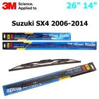 ใบปัดน้ำฝน 3M Stainless Model สำหรับ Suzuki  SX4  2006-2014 ขนาดใบ 26"+14 " คุณภาพดี แข็งแรง ทนทาน ราคาประหยัด