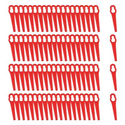 80 Pcs 8.3CM Plastic Grass Trimmer Blade Replacement Blades Lawn Mower Blades for Bosch Einhell Lawn Mower