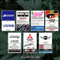 สติกเกอร์ติดกระจกอุปกรณ์เสริมรถยนต์สติกเกอร์กันน้ำสำหรับ SUZUKI Honda Mitsubishi HKS Subaru JDM