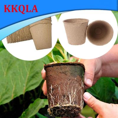 QKKQLA 50pcs 8cm Garden Paper Pot Plant Starters Cups Flower Nursery Pots Organic Biodegradable Eco-Friendly Planting Tools