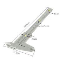 1 PC Gray 150mm Mini Plastic Sliding Vernier Caliper Gauge Measure Tool Ruler T1269 P50