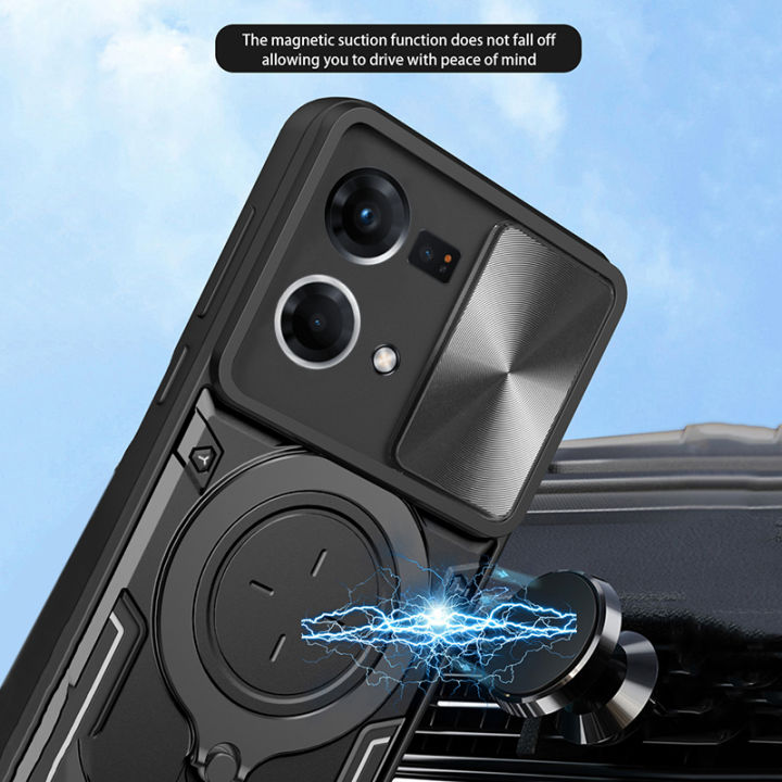 เคสโทรศัพท์ใหม่ที่คลุม-oppo-f21-pro-พับได้360องศาป้องกันรถเลื่อนกล้องยากกันกระแทกสำหรับ-oppo-f21-pro-เคส