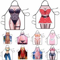 Apron for Adult Funny Novelty Cotton Man Aprons Dinner Party Cooking Apron Women Sexy Cuisine Pinafore Aprons