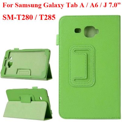 หนังPUสำหรับSamsung Galaxy Tab A A6 J 7.0นิ้วSM-T280 T285 T285D T285Yขาตั้งเคสโทรศัพท์ผู้ถือ