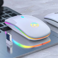 2.4Ghz Silent Wireless Mice Rechargeable A2 Slim with Durable Battery RGB Mouse USB Mice Delicate For PC Laptop Computer Mouse