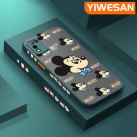 YIWESAN เคสสำหรับ Infinix ขายดี10 Play เคส X688C ลายการ์ตูนมิกกี้ดีไซน์ใหม่ขอบสี่เหลี่ยมแฟชั่นกันกระแทกเคสโทรศัพท์เนื้อแข็งกรอบซิลิโคนนิ่มคลุมทั้งหมดเคสป้องกันเลนส์กล้อง