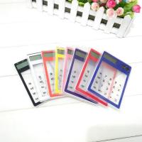 8 Digit Touch Screen Ultra slim Transparent Solar Stationery Clear Scientific Calculator use for Student School Office Calculators