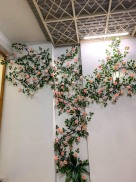 Dây leo hoa hồng cao cấp dài 1m7 dây leo giả trang trí ban công nội thất