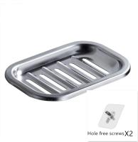 ۞☬✴ Stainless Steel Soap Dish Bathroom Storage Soap Rack Plate Box Container Wall Storage Rack Holder