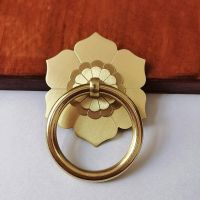 Chinese Cabinet Knobs Vintage Brass Drawer Handles Circle Wardrobe Rings Wood Case Handle Retro Furniture Handle Door Hardware Locks