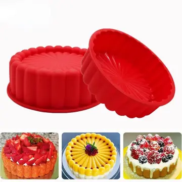 DIY Cake Pan Round Silicone Cakes Pan Sponge Flan Mold Strawberry Shortcake  Baking Pan Silicone Molds Cake Tools