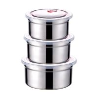 【CW】 HOT 304 Stainless Steel Fresh Keeping Box With Lid Sealed Portable Stainless Steel Bowl Can Cook Lunch Box