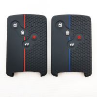 【cw】 99 Praise Silicone Car Key Cover Case For Renault Laguna Koleos Megane Card 4 Buttons Remote Protective Shell 【hot】