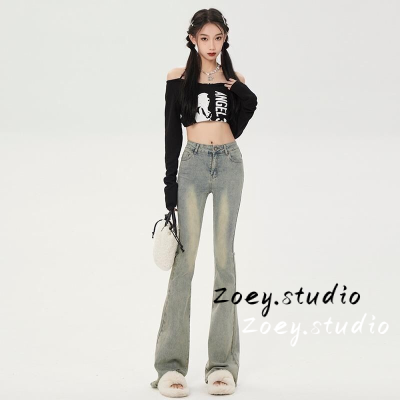 Zoey.Studio กางเกงยีนส์ กางเกงขายาว กางเกงคาร์โก้ผู้หญิง กระชับ ความสะดวกสบายความสะดวกสบาย ลำลอง 2023 NEW WNK23906FG 36Z230909