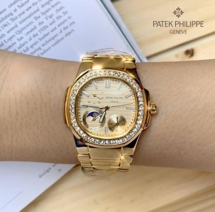 นาฬิกาข้อมือpatek-นาฬิกาสายเลส-ขนาดหน้าปัด-33-mm-สินค้า-มีถ่านสำรอง-ผ้าเช็ด-ถุงผ้า-แถมให้นะคะ