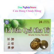 Viên ngậm ho La Hán Quả Kha Tử giúp giảm ho, khản tiếng - hộp 24 viên