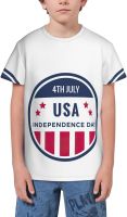 July of 4th Independence Day T- Shirt Short Novelty for Boys and Girl